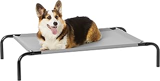 Opiniones sobre Amazon Basics Cama para perros, elevada refrescante para mascotas, tela, Medium, Gris