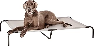 Opiniones sobre Amazon Basics Cama para perros elevada refrescante para mascotas X-Large Gris tela