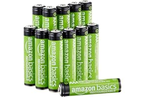 Opiniones sobre Amazon Basics paquete de 12 pilas AAA NiMH recargables