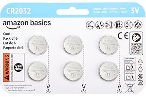 Opiniones sobre Amazon Basics Paquete de 6 pilas de litio CR2032