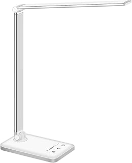 Opiniones sobre Lámpara Escritorio LED, Flexo de Escritorio (Cuidado Ocular, Puerto USB, 5 Modos,10 Niveles de Brillo,Temporizador de 30/60min, Función de Memoria)