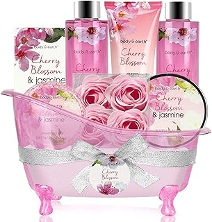 Opiniones sobre BODY & EARTH Set de regalo de 8 piezas para mujer, flores de cerezo y jazmín