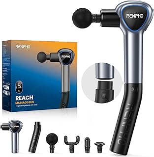 Opiniones sobre Pistola de Masaje Muscular RENPHO Reach con Mango Extensible