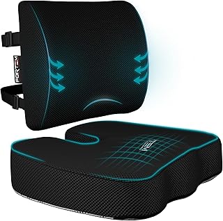 Pack cojín y almohada lumbar FORTEM: solución dual para oficina y coche