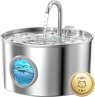 Fuente de agua para gatos de acero inoxidable: análisis del bebedero automático de 2.2L