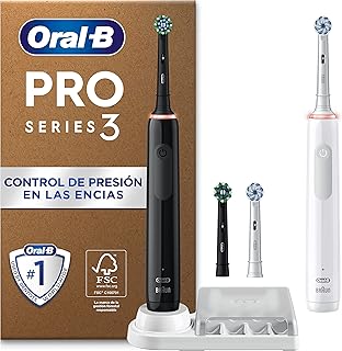 Oral-B Pro 3: cepillo eléctrico recargable con dos mangos y cabezales de repuesto