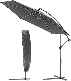 Parasol excéntrico de 300 cm: análisis de protección UV y uso en jardín
